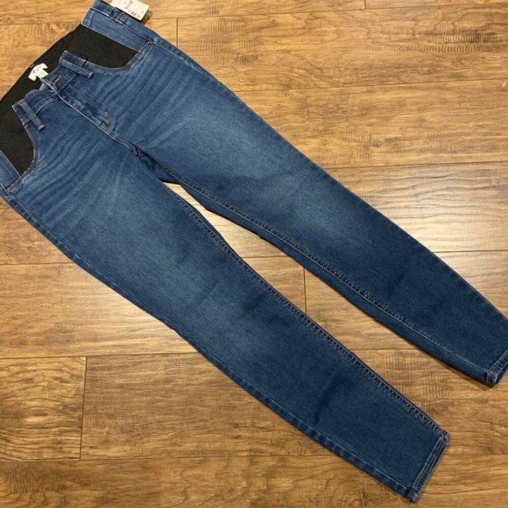 Thyme maternity skinny medium wash jeans